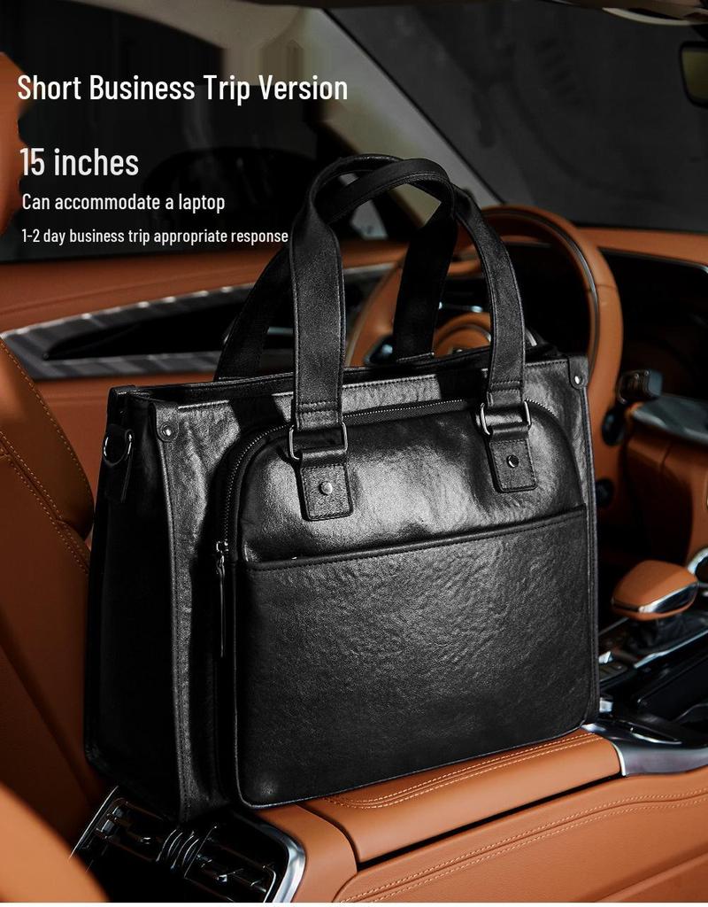 Men's Premium Leather Crossbody Briefcase & Laptop Shoulder Bag