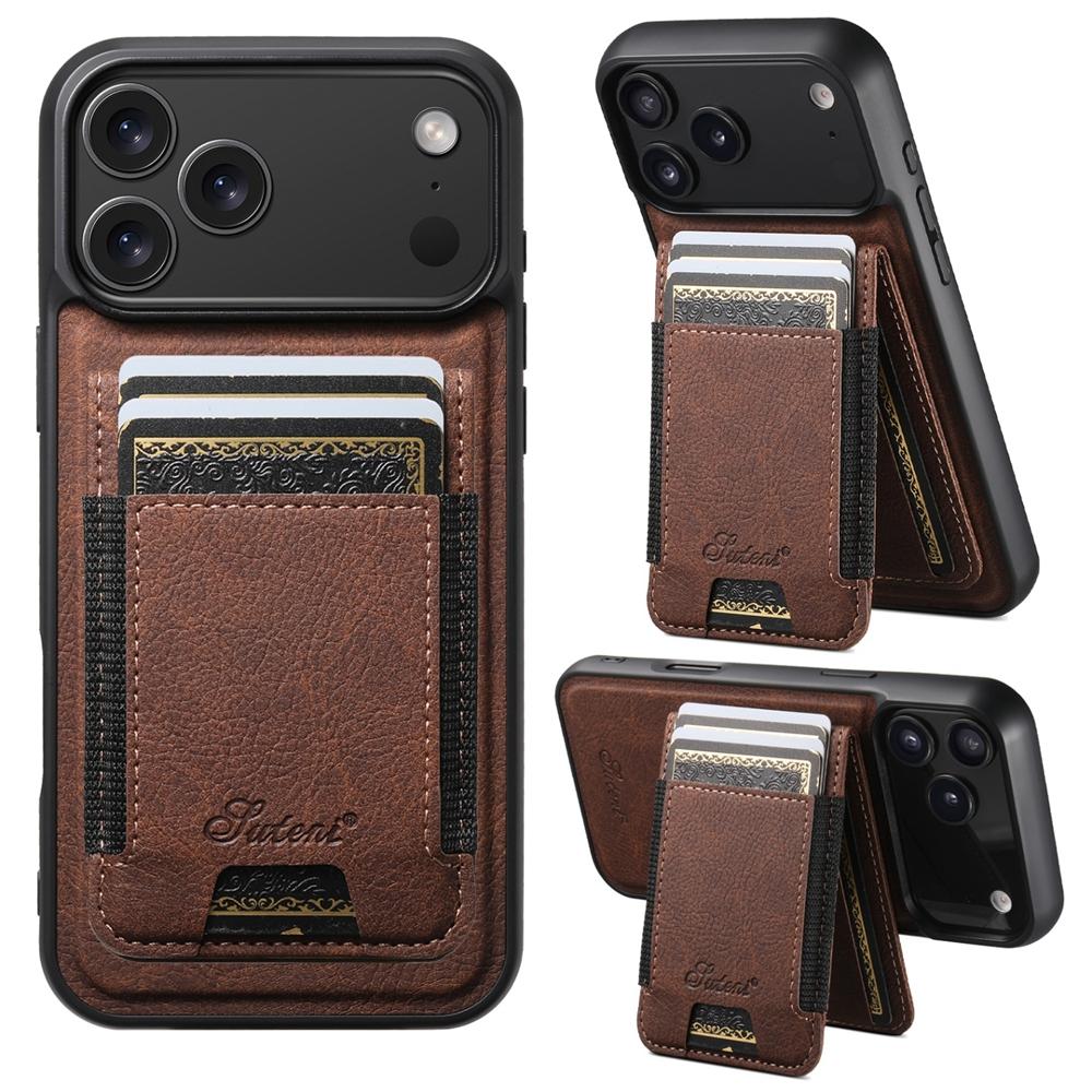Magnetic Wireless Charging Case for 17 Pro Max 16 15 14 13 Separate Card Bag Business Phone Case