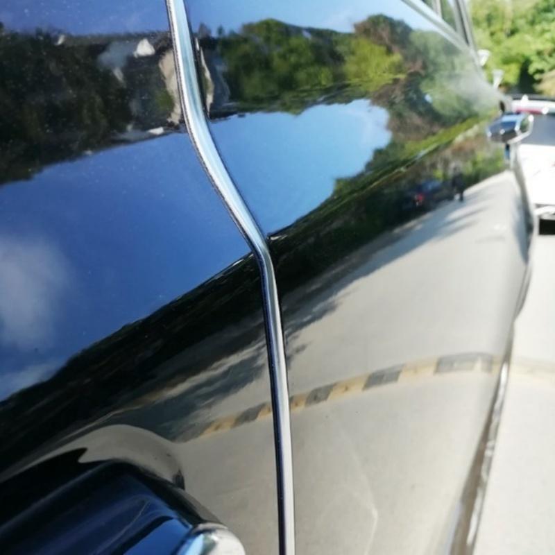 Car Door Edge Guards, 16ft Clear Chrome Universal U Shape Rubber Sealed Door Edge Protection Fit for Most Car