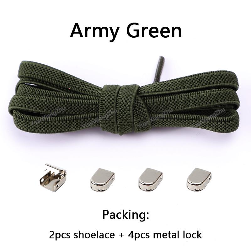 No tie Shoe laces Elastic laces Sneakers Flat Shoelaces without ties Quick Shoelace for Shoes Kids Adult One Size fits All Shoes