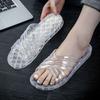 Fashion Crystal Women's Slippers and Ladies Sandals Indoor Shoes 2025 Luxury Casual New Fashion Style Slides On Offer Waterproof Shoe 39