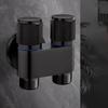 New Alloy Washing Machine Faucet 1 In Two Out G1/2 Toilet Triangle Valve Triangle Valve Double Control Valve Basin
