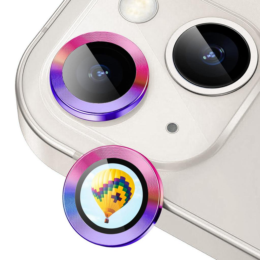 ENKAY HAT PRINCE For iPhone 13/13 mini AR-Enhanced Camera Lens Protector Metal Ring Rear Lens Cover
