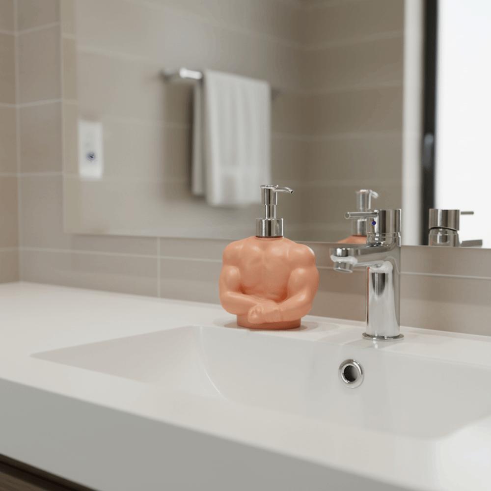 Press Type Muscle Liquid Soap Dispenser Leak-Proof Hand Soap Bottle Shower