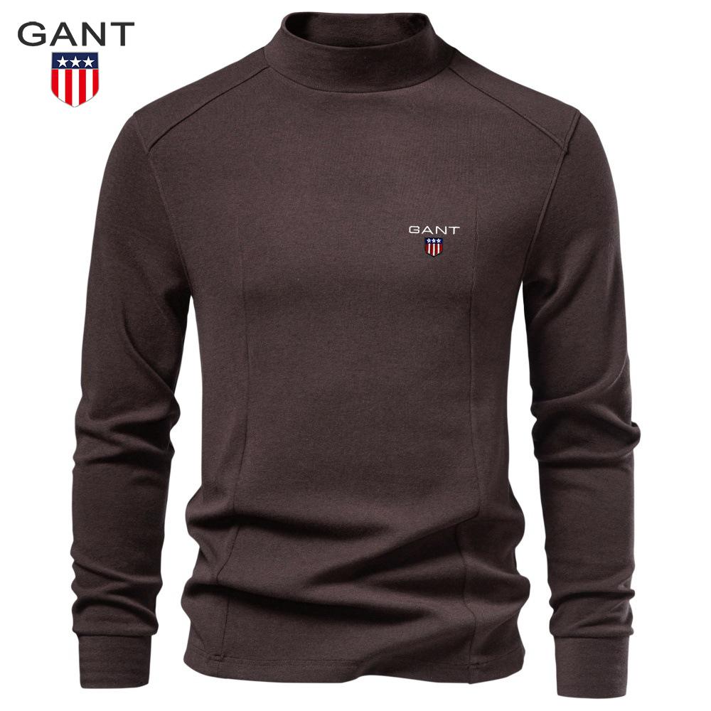 Gant 2026 Herbst und Winter Mittelhoher Kragen Kaschmir Warm und Warm Basis Langarm-T-Shirt für Herren
