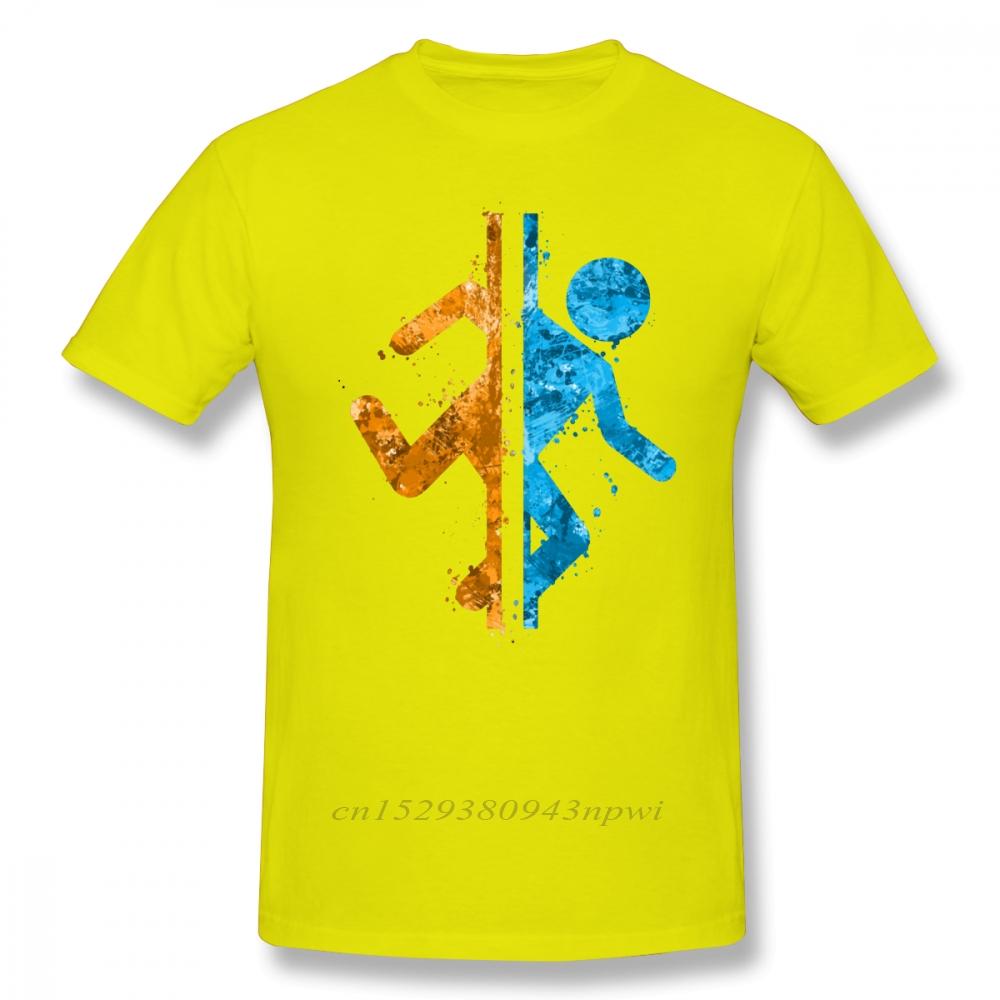 Portal T Shirt Portal Splatter TShirt Printed Casual Tee Shirt Mens Cute Cotton Short Sleeves Tshirt