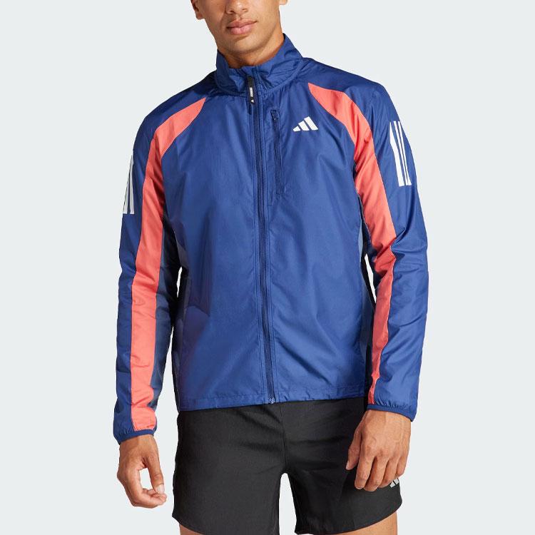 Adidas Own The Run Colorblock Jacket Men Outerwear Navy IK4992