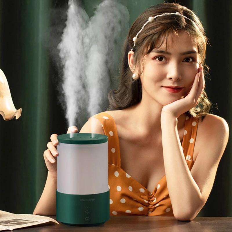 

650 мл ультразвуковой мини-туманообразователь 4 Вт эфирное масло диффузор увлажнитель для дома автомобиль двойной насадкой ароматерапевтический диффузор