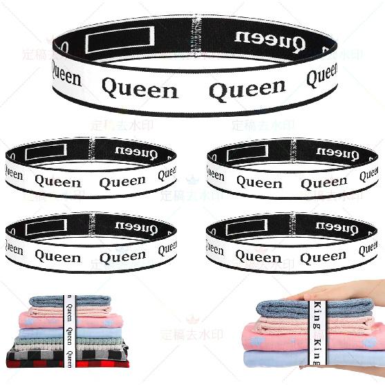 8 шт. Bands для организации простыней, этикетки для простыней на эластичное постельное белье, для хранения в шкафу для белья, складной органайзер для комплектов простыней, держатель для простыней King Queen 4Pcs-Queen