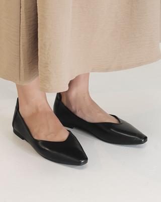 Ballerinas with Pointed Toe Berkonty 96526 36 Black Leather