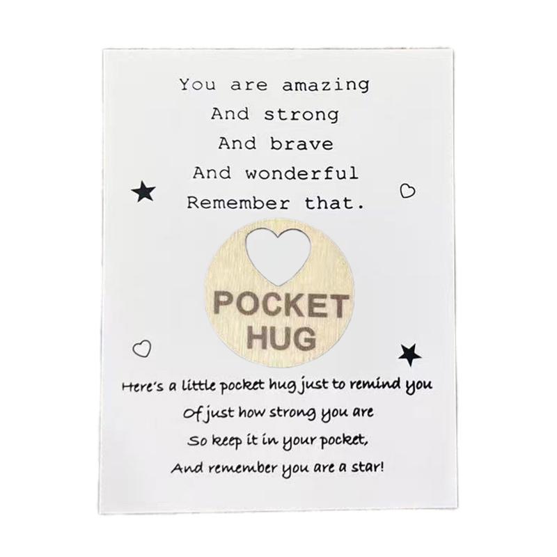 You Are Amazing And Strong Little Pocket Hug Token & Greeting Card For Friends Family Think Of You Missing You Gift