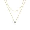 Exquisite Double-Layer Detachable Golden Minimalist Zirconia Women'S Necklace Set, Versatile And Stylish Neck Chain for Women.