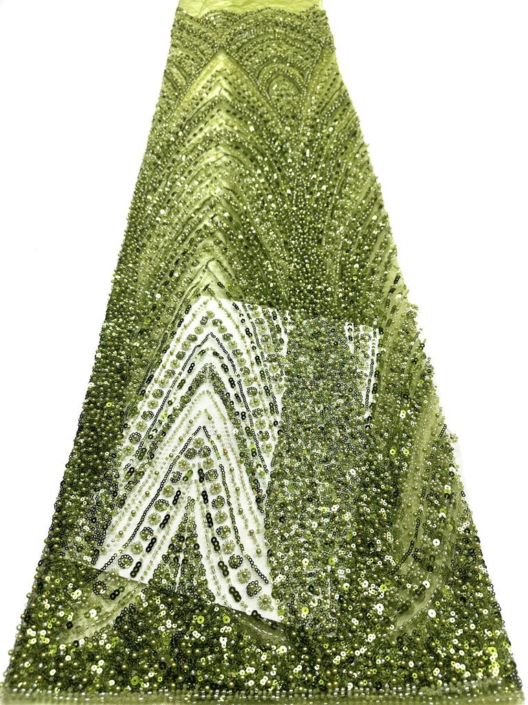 African Beaded Groom Lace Fabric 2026 High Quality Lace French Mesh with Sequins Nigerian Wedding Party Dress Fabric for Brides
