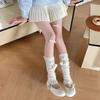 Knitted Leg Warmer Pom Pom Decor Long Stockings Cute Winter Warm Socks  Cold Weather