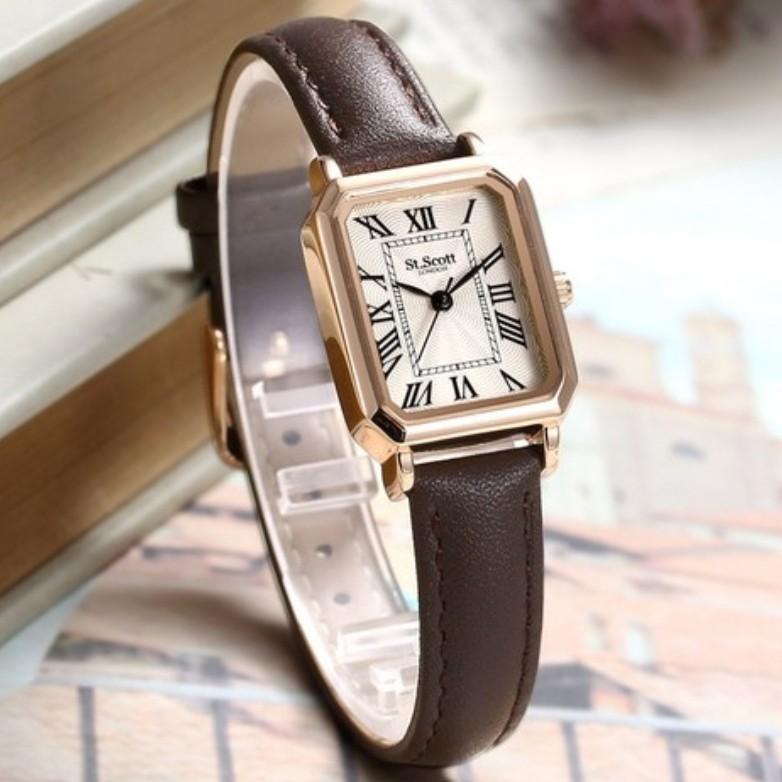 [Saint Scott] ST5088SWBK/ST5088RRBR Brenta Leather Watch Black / Brown , Korean Popular Watches