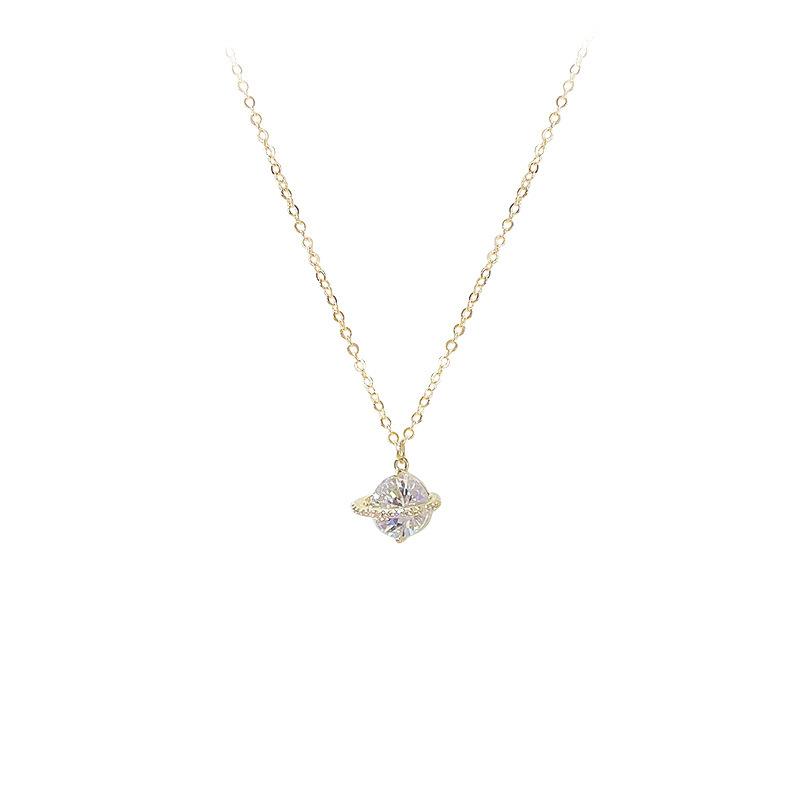 Necklaces for Women Korean Fashion Sexy Female Clavicle Chain Jewelry Saturn Planet Chain