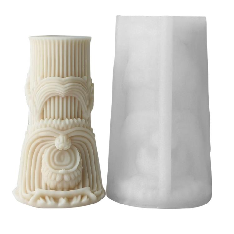 Candle Molds Cylinder Shaped Craft Mold for Making Artistic Curved Candle