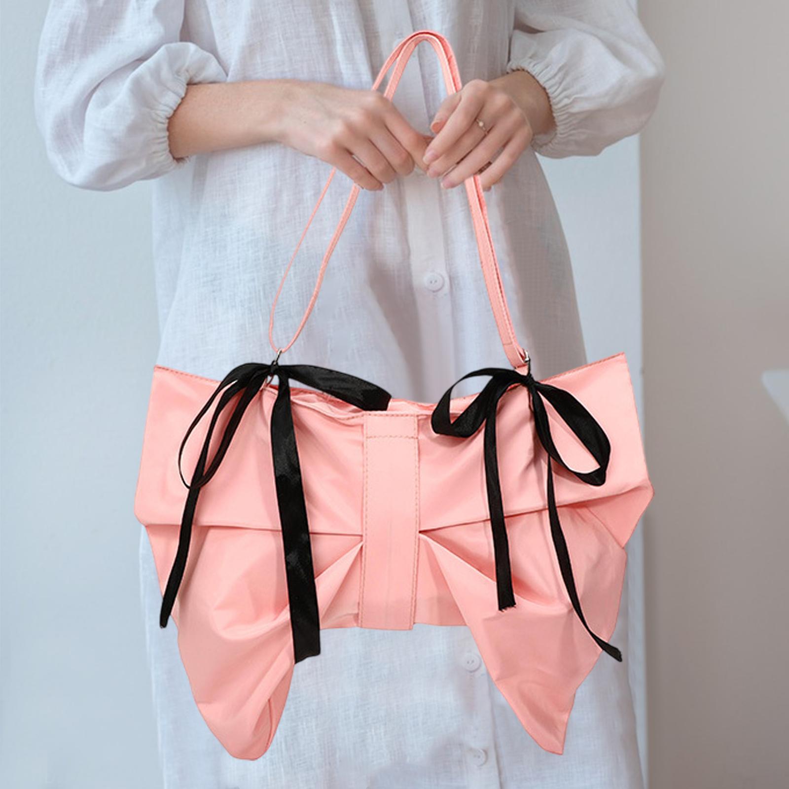 

Shoulder Bag Elegant Cute Underarm Bag for Travel Daily Use Work Party Shopping розовый