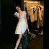 Spring high-end versatile short skirt high-end fashion dress women's design feeling waist and thin A-shaped skirt