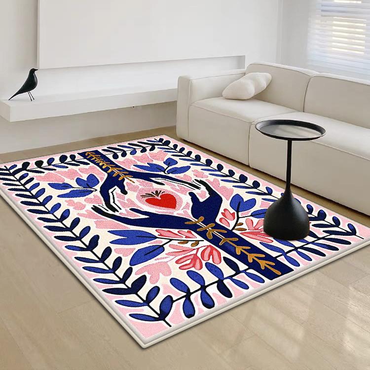 Nordic Abstract Carpet for Living Room Simple Home Decoration Bedroom Large Area Rugs Washable Antiskid Lounge Floor Mat Bedside