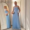 European and American women's clothing spring and summer new streamer sleeveless dress A-shaped pendulum suspender dress