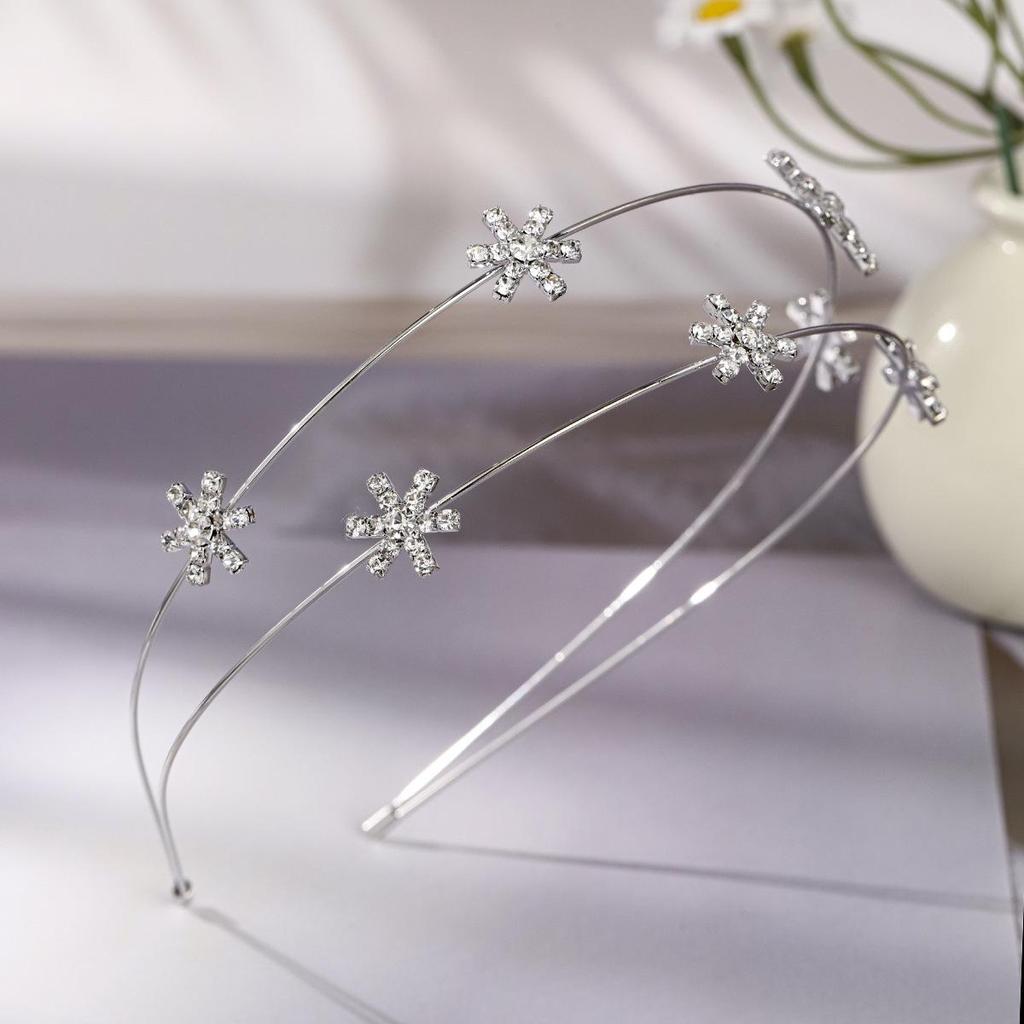 Koreanisches doppellagiges Stirnband mit Strassstern: Elegantes & Stilvolles Tägliches Haaraccessoire
