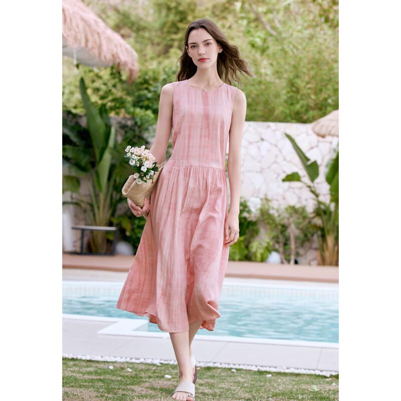 Betu Women's Mist Rose Tie-Dye Sleeveless Vest Dress