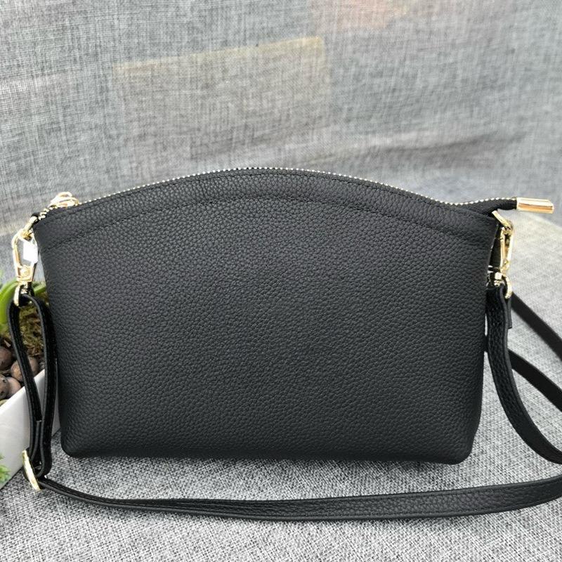 

Hollow shell bag, fashionable shoulder backpack, casual and versatile soft leather phone bag, travel crossbody bag length 24x width 4x height 15cm чёрный