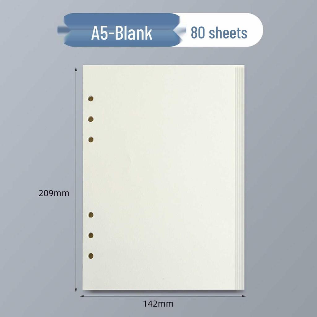 Individueller Loseblatt-Notizbuch-Innenteil mit herausnehmbarem Daolin-Papier: Liniert, Blanko und kariert