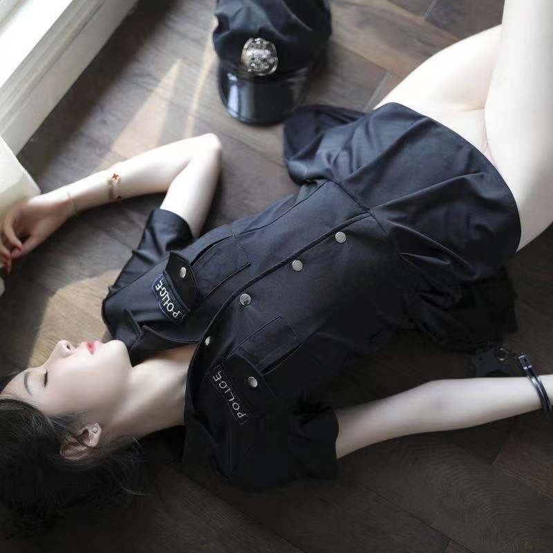 Sexy Policewoman Uniform Stewardess Career Suit Nightclub Cosplay Sex Costume