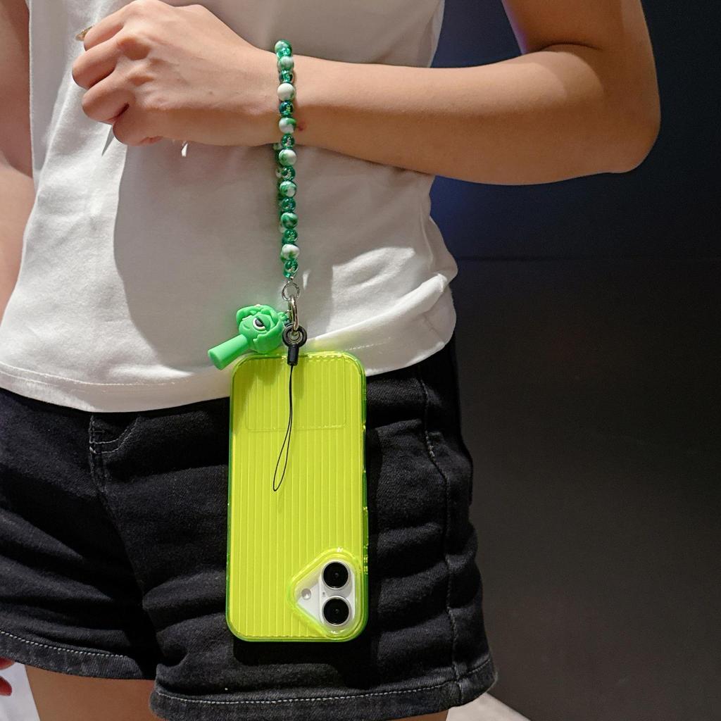 Cross-Border Cartoon Phone Pendant: Anti-Loss Lanyard & Silicone Beaded Bracelet Keychain Gift Set