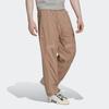 Adidas Originals Trefoil Print Logo Zip Pocket Straight Leg Track Pants Men Bottoms Brown HK2735