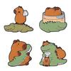 3-10pcs/set Cute Animal Enamel Pins Pet Dogs Raccoon Red Eared Rabbit Panda Brooches Lapel Badge Funny Jewelry Gifts for Friends