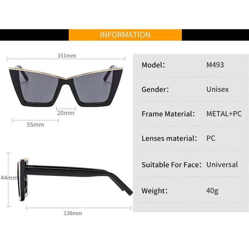 Oversized Cat Eye Sunglasses Women 2023 Luxury Brand Designer Fashion Square Sun Glasses For Female New Trend Big Frame Sunglass