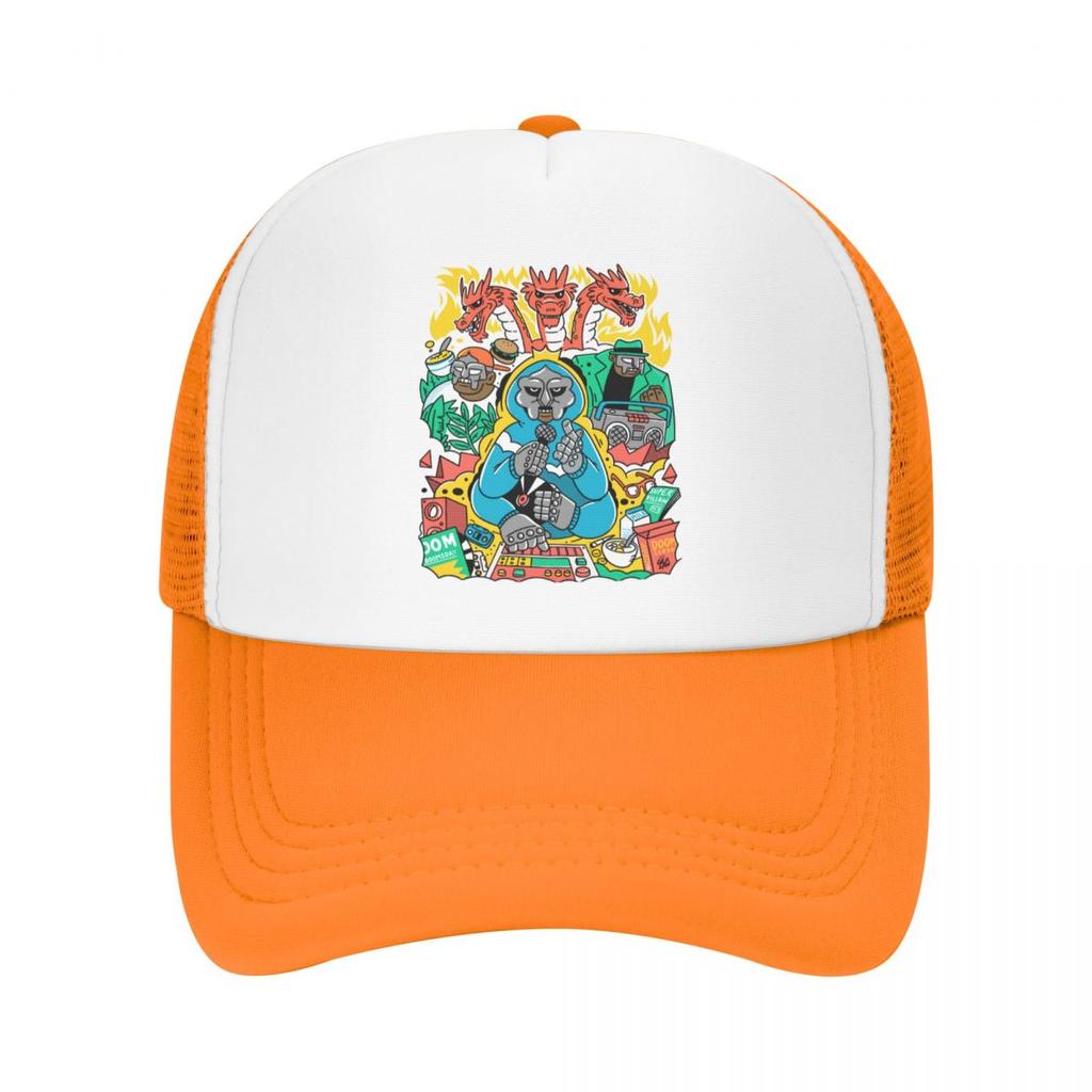 Mf Doom Friends Trucker Hat for Unisex WoUnisex Personalized Adjustable Adult Doom Slayer Game Baseball Cap Outdoor Snapback Caps