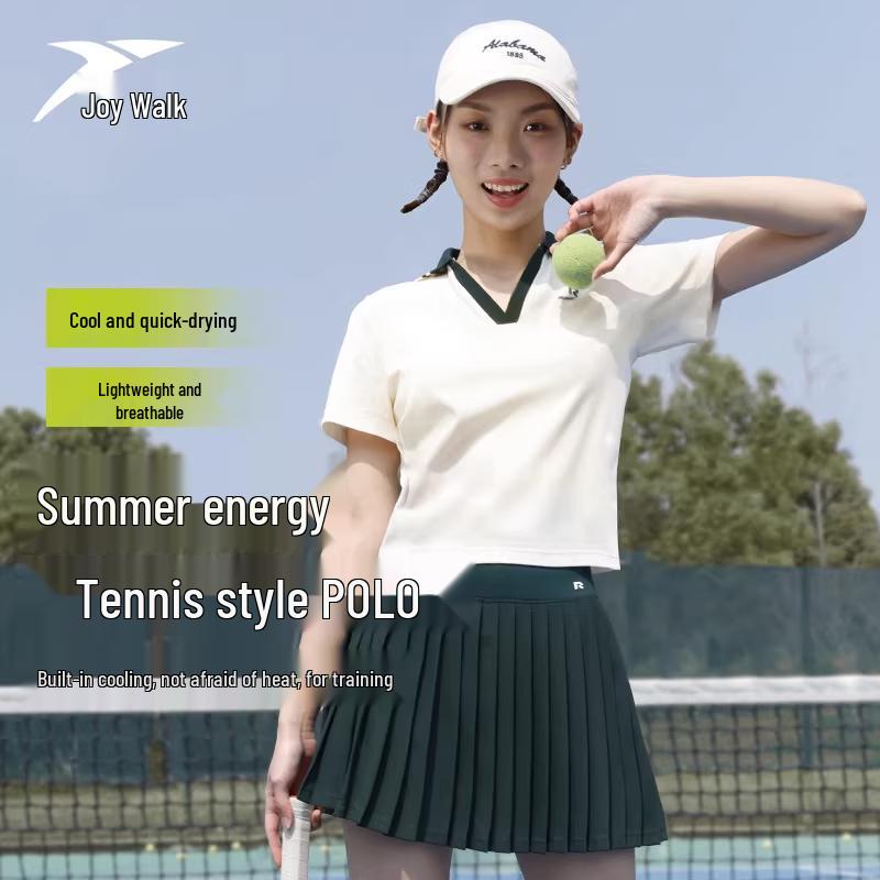 Women s Quick-Dry Athletic Polo Top & Pleated Skirt M