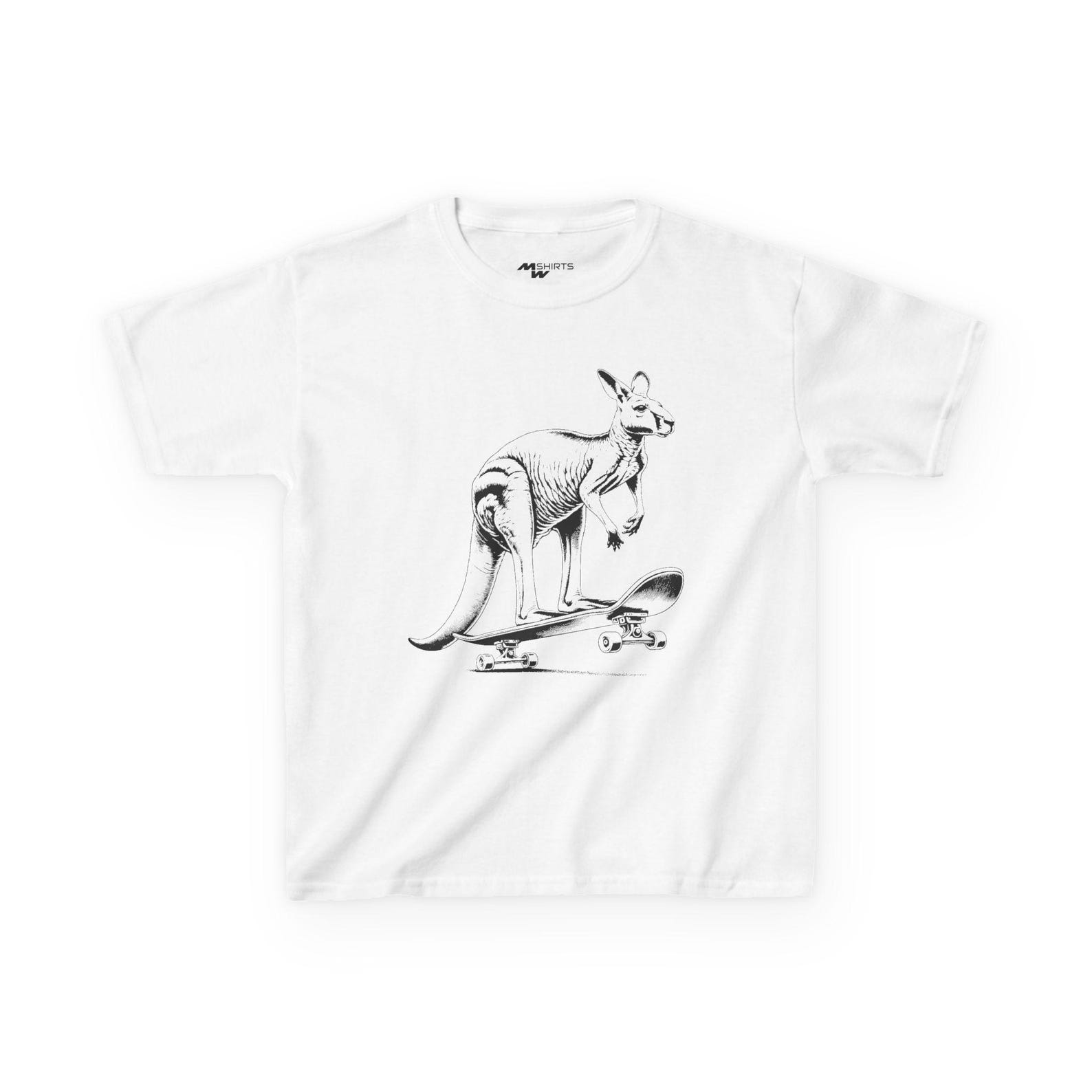 Kangaroo Skateboarding Kids Tee XL
