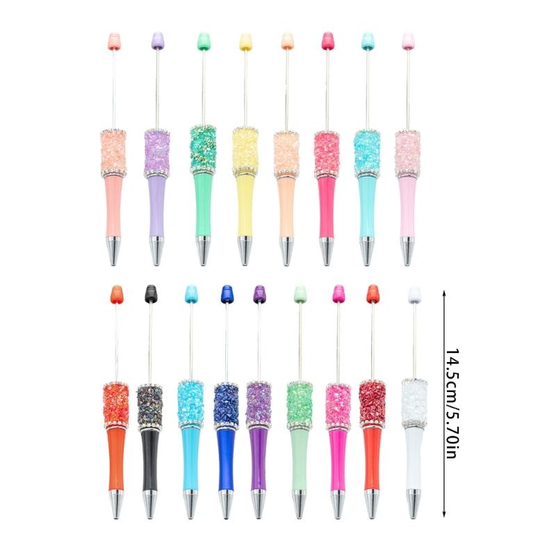 Beadable Ballpoint Pen Rhinestones Ballpoint Pen Funny Writing Pen for Boy Girl Kid Class Reward Birthday Party Favor