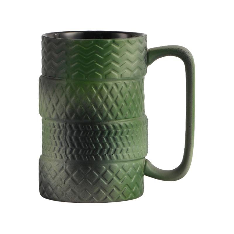 Creative Large Capacity Novelty Ceramic Tire Mug