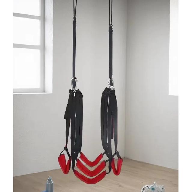 Hanging BDSM Swing – Couples' Sexual Furniture, Adult Bondage Toy with Restraints, Ideal for Private Intimate Games & Pleasure