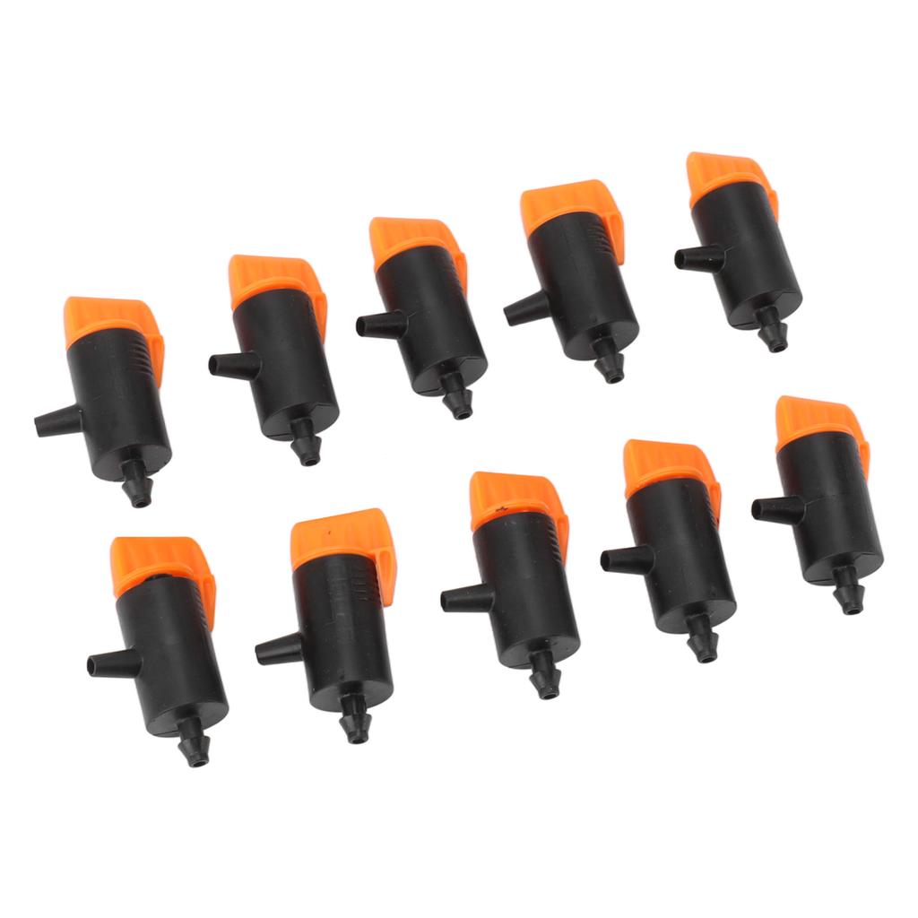 10 Pcs Irrigation Drippers 0 to 200L Adjustable Drip Emitters Micro Spray Water Flow Irrigation Sprinkler Drip Watering