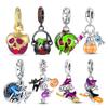 Charms de Sorcière d'Halloween en Argent Massif 925 Perles Lumineuses DIY Bijoux Fins Cadeaux pour Femmes Bracelet Original
