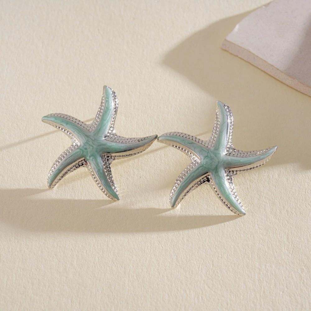 Geometric Starfish Stud Earrings Star Korean Style Earrings Cute Starfish Ear Studs  Women
