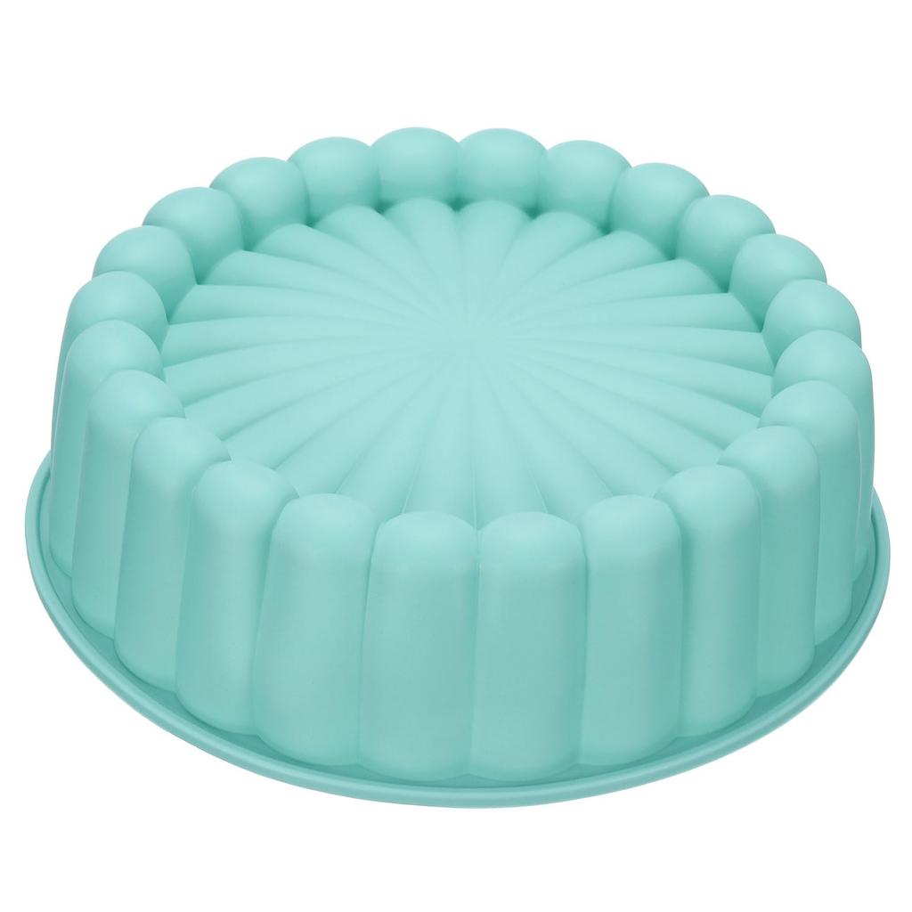Silicone Cake Pan Round Flower Shape Baking Mold 7.9 Inch Non Stick Mold for Cheesecake Chocolate Cake Strawberry Cake Oven Safe Bakeware