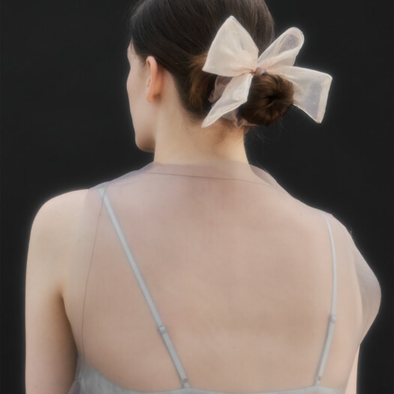 RAWFINED Transparent Bow Scrunchie