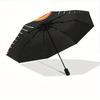 1pc Vinyl Record Automatic Folding Umbrella, 8-Rib Sturdy Canopy, Portable Travel Umbrella for Outdoor Use,090