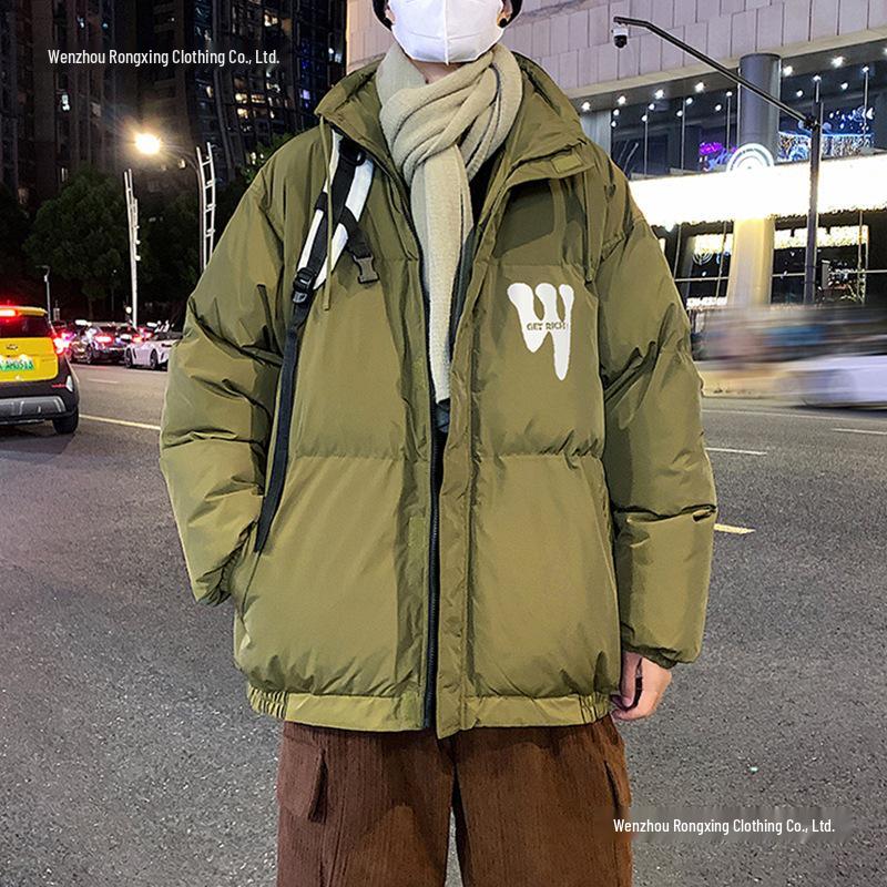 Men's Winter Stand-Up Collar Lightweight Oversized Thickened Cotton Jacket