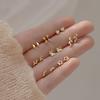 Drainage Jewelry, Pure Gold Small Stud Earrings, Women'S Cold Wind Earbone Rings, Simple And Small Earrings, Small Earrings.