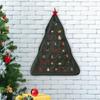 Christmas 24 Day Advent Calendar with Pockets Holiday Decoration Hanging Wall Bag