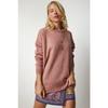 Kjeks for kvinner med rund hals Oversize strikkegenser Bv00085